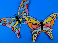 Crayons and Cravings Faux Stained-Glass Butterflies